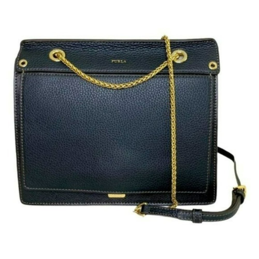 Furla Black Leather Shoulder Bag
